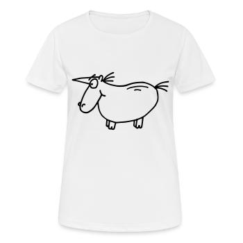 thick unicorn sketch - Women's Breathable T-Shirt - white - Front - AI Model Female 172 dark (172cm)