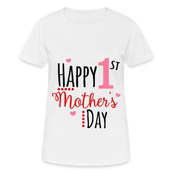 Happy Mothers Day Mother's Day Mother's Day Gift - Women's Breathable T-Shirt - white - Front - AI Model Female 172 dark (172cm)