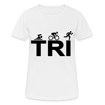 triathlon - T-shirt respirant Femme - blanc - Devant - AI Model Female 172 dark (172cm)