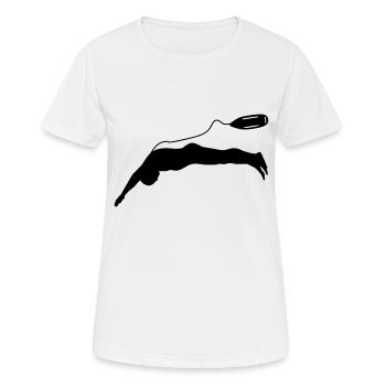 lifeguard - Frauen T-Shirt atmungsaktiv - Weiß - Vorne - AI Model Female 172 dark (172cm)