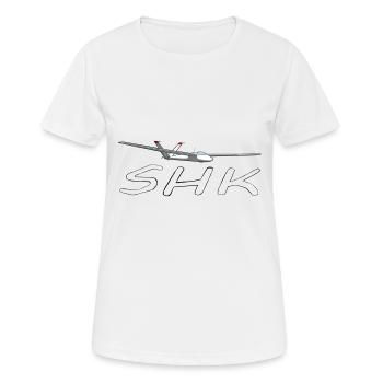 SHK glider - Women's Breathable T-Shirt - white - Front - AI Model Female 172 dark (172cm)