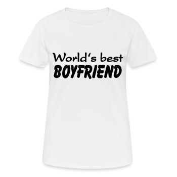 World's best Boyfriend - Frauen T-Shirt atmungsaktiv - Weiß - Vorne - AI Model Female 172 dark (172cm)