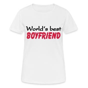 World's best Boyfriend - Frauen T-Shirt atmungsaktiv - Weiß - Vorne - AI Model Female 172 dark (172cm)