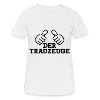 Trauzeuge - Frauen T-Shirt atmungsaktiv - Weiß - Vorne - AI Model Female 172 dark (172cm)