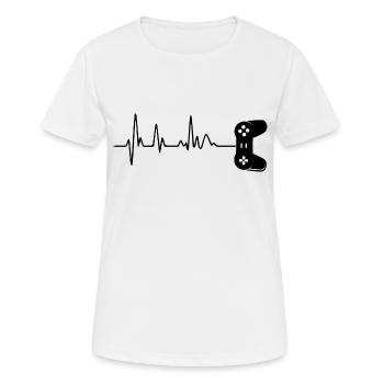 Gamer Gamer - T-shirt respirant Femme - blanc - Devant - AI Model Female 172 dark (172cm)