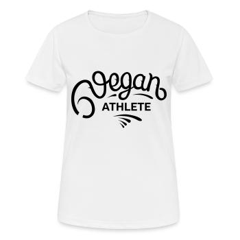 Vegan Athlete - Frauen T-Shirt atmungsaktiv - Weiß - Vorne - AI Model Female 172 dark (172cm)