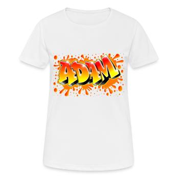 Graffiti Adam - Women's Breathable T-Shirt - white - Front - AI Model Female 172 dark (172cm)