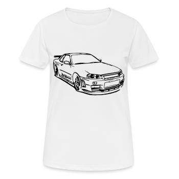 Skyline GTR R34 - Women's Breathable T-Shirt - white - Front - AI Model Female 172 dark (172cm)
