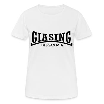 GIASING des san Mia - Frauen T-Shirt atmungsaktiv - Weiß - Vorne - AI Model Female 172 dark (172cm)