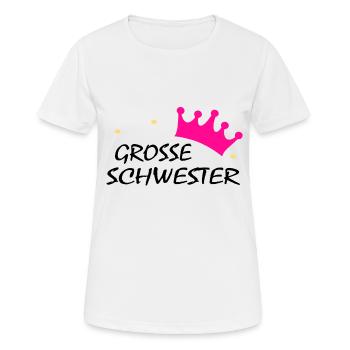 grosse schwester - Frauen T-Shirt atmungsaktiv - Weiß - Vorne - AI Model Female 172 dark (172cm)