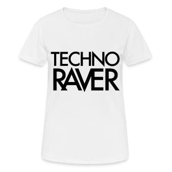 Cadeau pour Techno Raver - T-shirt respirant Femme - blanc - Devant - AI Model Female 172 dark (172cm)
