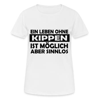 ein leben ohne kippen - Frauen T-Shirt atmungsaktiv - Weiß - Vorne - AI Model Female 172 dark (172cm)