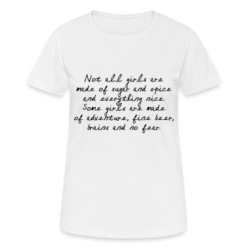 Not all Girls are made of sugar ... - Women's Breathable T-Shirt - white - Front - AI Model Female 172 dark (172cm)