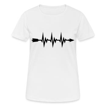 Pfeil Beat - Frauen T-Shirt atmungsaktiv - Weiß - Vorne - AI Model Female 172 dark (172cm)