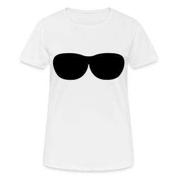 Lunettes de soleil Lunettes Nerd Lunettes Vecteur - T-shirt respirant Femme - blanc - Devant - AI Model Female 172 dark (172cm)