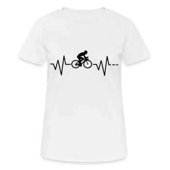 Herzschlag Fahrrad Rennrad Radsport Geschenkidee - Frauen T-Shirt atmungsaktiv - Weiß - Vorne - AI Model Female 172 dark (172cm)