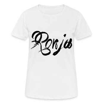 Ronja - Frauen T-Shirt atmungsaktiv - Weiß - Vorne - AI Model Female 172 dark (172cm)