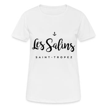 Les Salins - Saint Tropez - Frauen T-Shirt atmungsaktiv - Weiß - Vorne - AI Model Female 172 dark (172cm)
