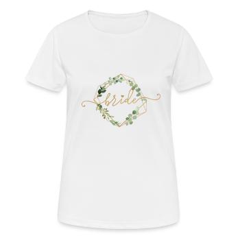 Bachelorette party Greenery Team Bride 1 - Women's Breathable T-Shirt - white - Front - AI Model Female 172 dark (172cm)
