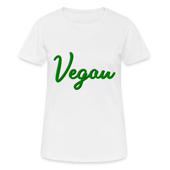 VEGAN - Veganerin - Veganer - tierlieb - Frauen T-Shirt atmungsaktiv - Weiß - Vorne - AI Model Female 172 dark (172cm)