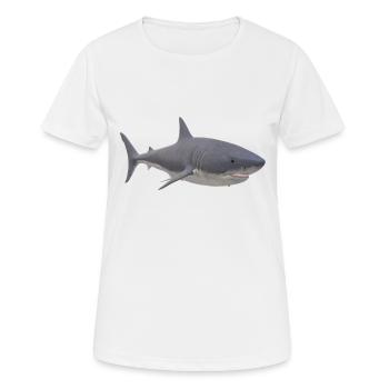 Shark - Women's Breathable T-Shirt - white - Front - AI Model Female 172 dark (172cm)