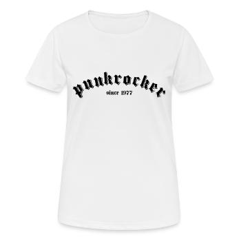 Punkrocker since 1977 - Frauen T-Shirt atmungsaktiv - Weiß - Vorne - AI Model Female 172 dark (172cm)