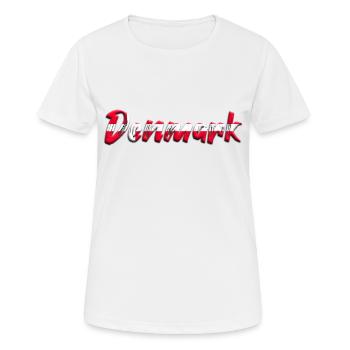 Danemark résidence secondaire Danemark vacances disant drapeau - T-shirt respirant Femme - blanc - Devant - AI Model Female 172 dark (172cm)