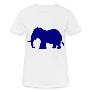 Éléphant - T-shirt respirant Femme - blanc - Devant - AI Model Female 172 dark (172cm)