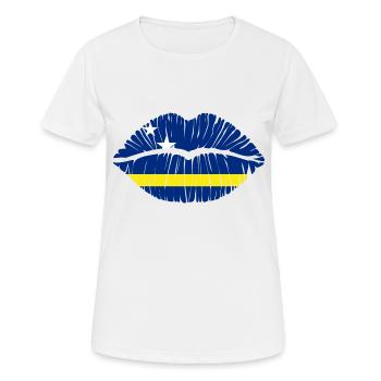 Kiss Curaçao - T-shirt respirant Femme - blanc - Devant - AI Model Female 172 dark (172cm)