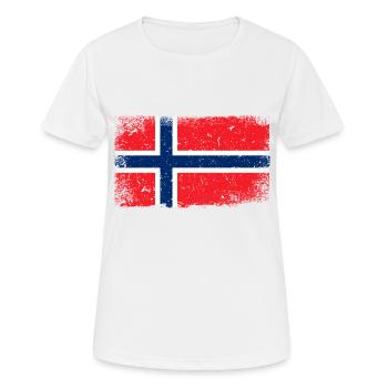 Norvège Pavillon - T-shirt respirant Femme - blanc - Devant - AI Model Female 172 dark (172cm)