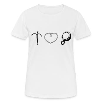 Ich mag Magnetfischen - Frauen T-Shirt atmungsaktiv - Weiß - Vorne - AI Model Female 172 dark (172cm)