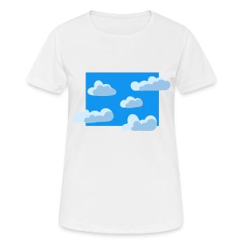Ciel nuageux bleu - T-shirt respirant Femme - blanc - Devant - AI Model Female 172 dark (172cm)