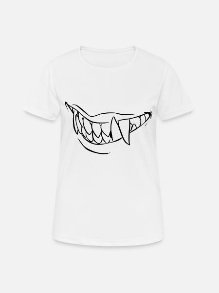 Vampir - Frauen T-Shirt atmungsaktiv - Weiß
