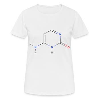 Cytosin Molekül - Farbige Strukturformel - Frauen T-Shirt atmungsaktiv - Weiß - Vorne - AI Model Female 172 dark (172cm)
