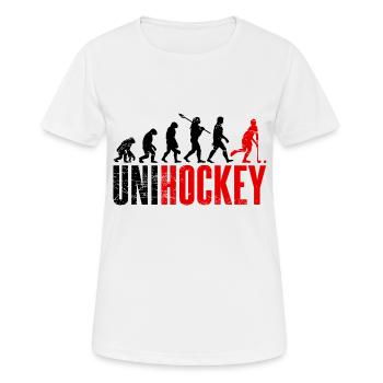 Unihockey - T-shirt respirant Femme - blanc - Devant - AI Model Female 172 dark (172cm)