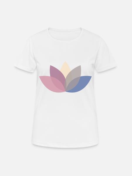 Lotusblume - Frauen T-Shirt atmungsaktiv - Weiß