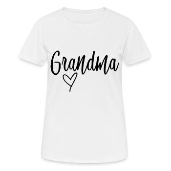 Grand-mère de gorge - T-shirt respirant Femme - blanc - Devant - AI Model Female 172 dark (172cm)