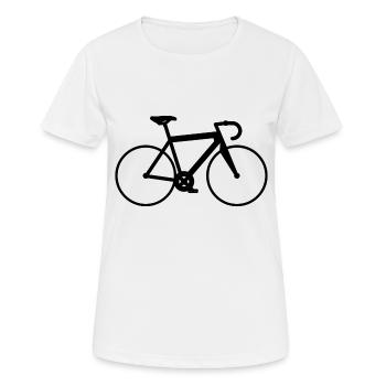 Triathlon vélo LOVE cadeau cycliste - T-shirt respirant Femme - blanc - Devant - AI Model Female 172 dark (172cm)