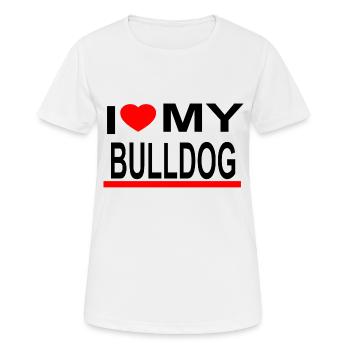 Bulldoge - T-shirt respirant Femme - blanc - Devant - AI Model Female 172 dark (172cm)