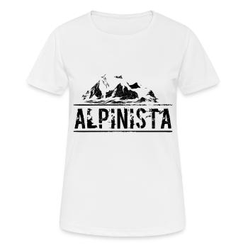 Alpinista Bergsteigen Bergsteiger Kletterer Sport - Frauen T-Shirt atmungsaktiv - Weiß - Vorne - AI Model Female 172 dark (172cm)