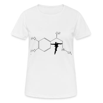MTB Lifestyle - No Hander Adrenalin - Frauen T-Shirt atmungsaktiv - Weiß - Vorne - AI Model Female 172 dark (172cm)