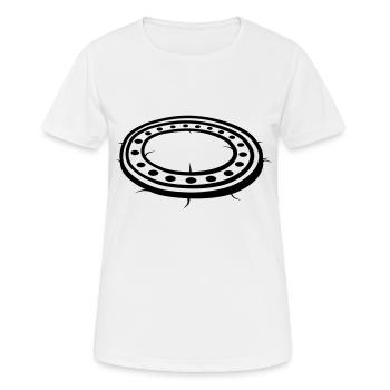 Trou d’égout à couvercle Gulli - T-shirt respirant Femme - blanc - Devant - AI Model Female 172 dark (172cm)