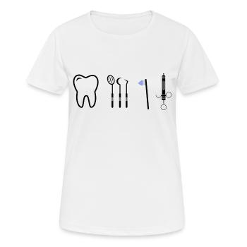 dentiste Hygiéniste dentaire cadeau - T-shirt respirant Femme - blanc - Devant - AI Model Female 172 dark (172cm)