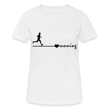 Marathon Running Run jogging - T-shirt respirant Femme - blanc - Devant - AI Model Female 172 dark (172cm)