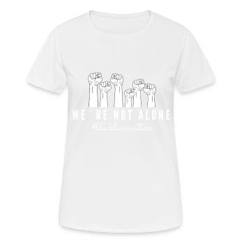 we are not alone BLM - Women's Breathable T-Shirt - white - Front - AI Model Female 172 dark (172cm)