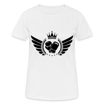 Boxing Symbol - Frauen T-Shirt atmungsaktiv - Weiß - Vorne - AI Model Female 172 dark (172cm)