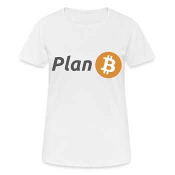 Plan B - Frauen T-Shirt atmungsaktiv - Weiß - Vorne - AI Model Female 172 dark (172cm)