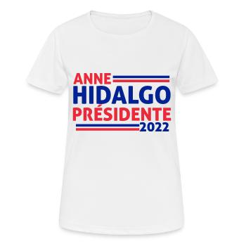 Anne Hidalgo Présidentielles 2022 - T-shirt respirant Femme - blanc - Devant - AI Model Female 172 dark (172cm)