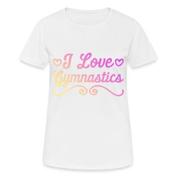 Ich liebe Gymnastik - Frauen T-Shirt atmungsaktiv - Weiß - Vorne - AI Model Female 172 dark (172cm)