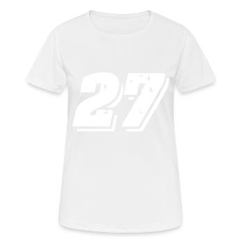 27 Zahl Symbol - Frauen T-Shirt atmungsaktiv - Weiß - Vorne - AI Model Female 172 dark (172cm)